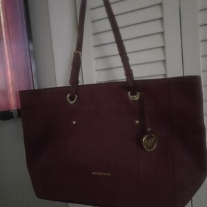 Michael Kors Deep Red LargeTote Bag